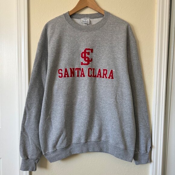 Vintage Champion Eco Authentic Santa Clara Grey Crewneck Sweatshirt L - Picture 1 of 7
